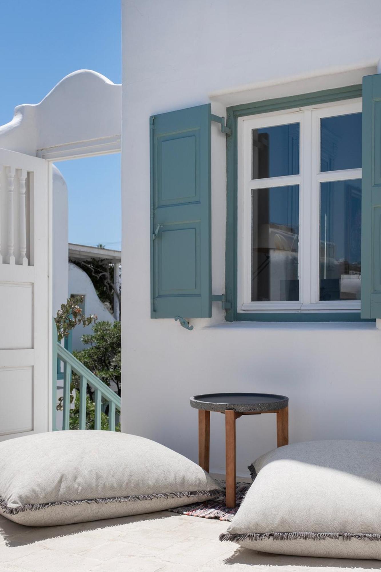Mykonian Style W Shared Pool Houses & Nighttime Security Guard Ornos  Exterior foto